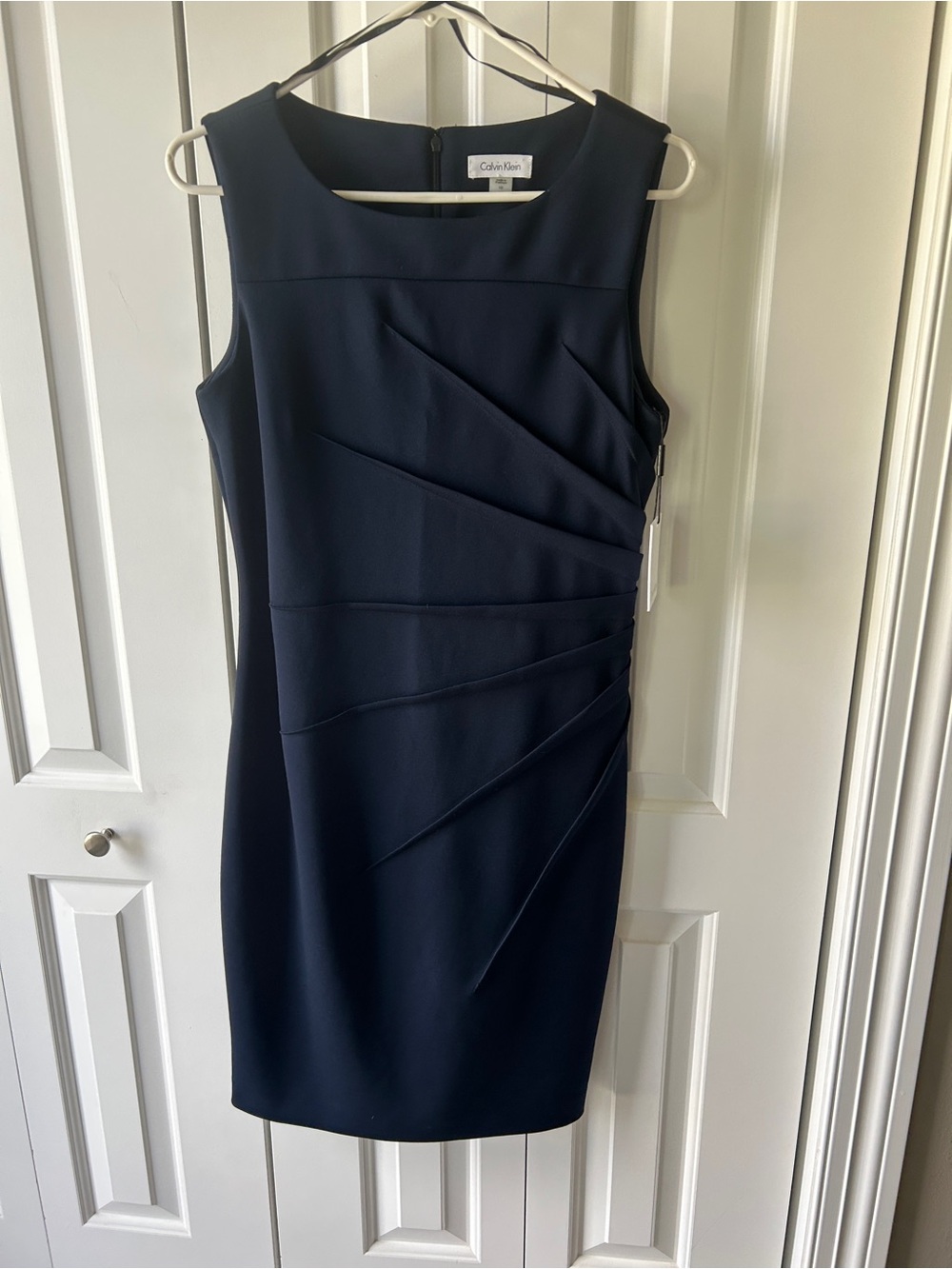 NWT Calvin Klein Sunburst Sleeveless Sheath Mini Dress